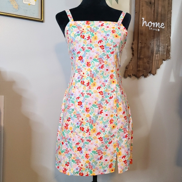 Sadie & Sage Dresses & Skirts - Sadie & Sage Floral Print Multicolor Tailored Fit Short Mini Tank Dress Womens M